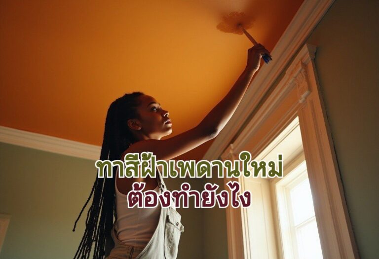 ทาสีฝ้าเพดานใหม่ต้องทำยังไง
