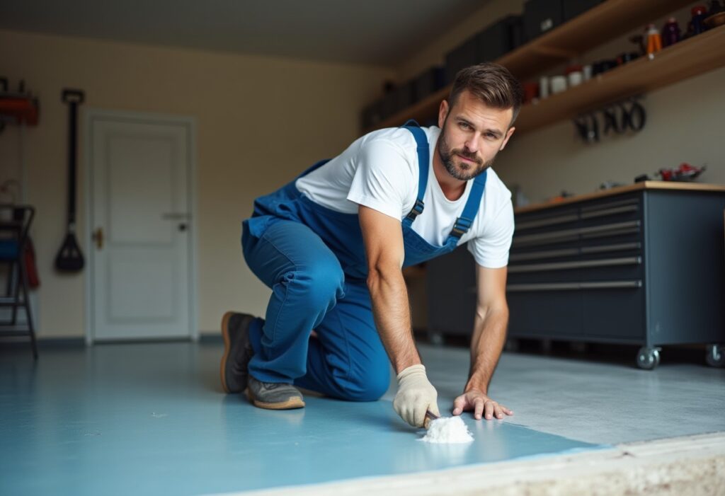 ทาสีพื้นที่จอดรถ