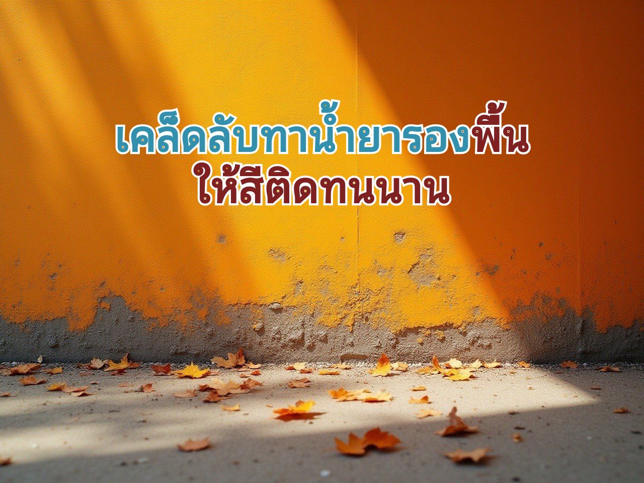 เลือกใช้น้ำยารองพื้นปูนเก่า