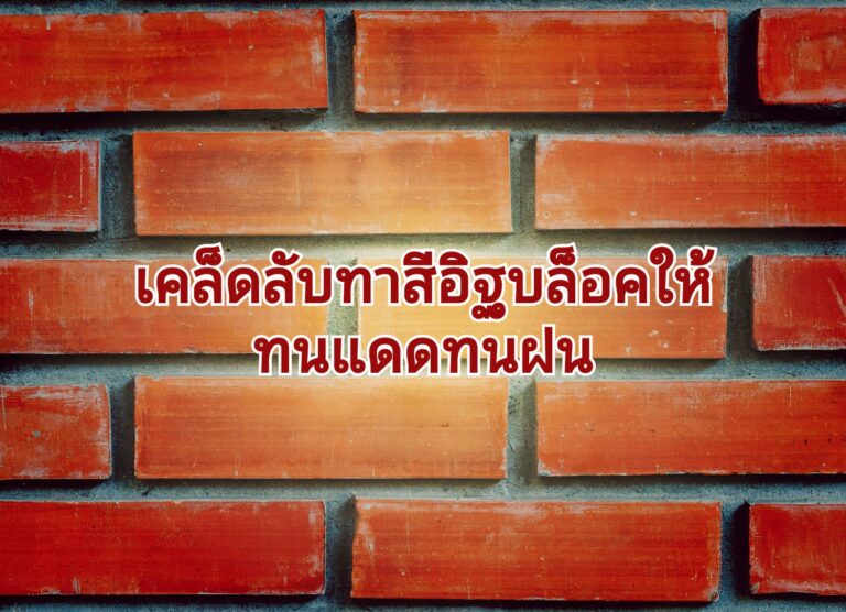 เทคนิคทาสีอิฐบล็อค