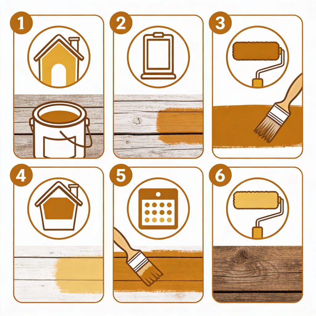 ทาสีไม้เก่า 