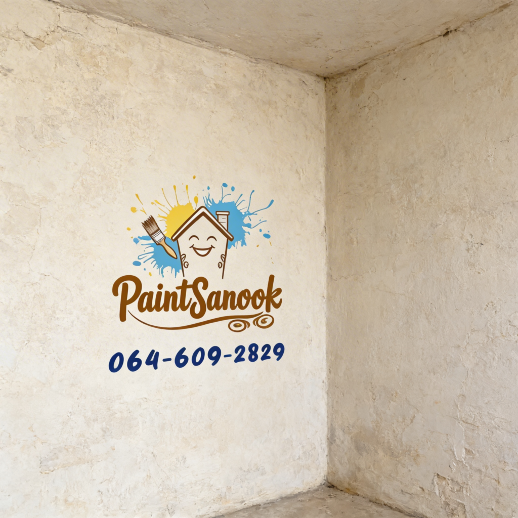 ทาสีรองพื้นปูนเก่า 