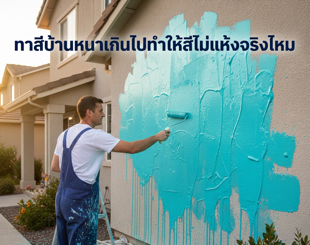 ทาสีหนามากไป