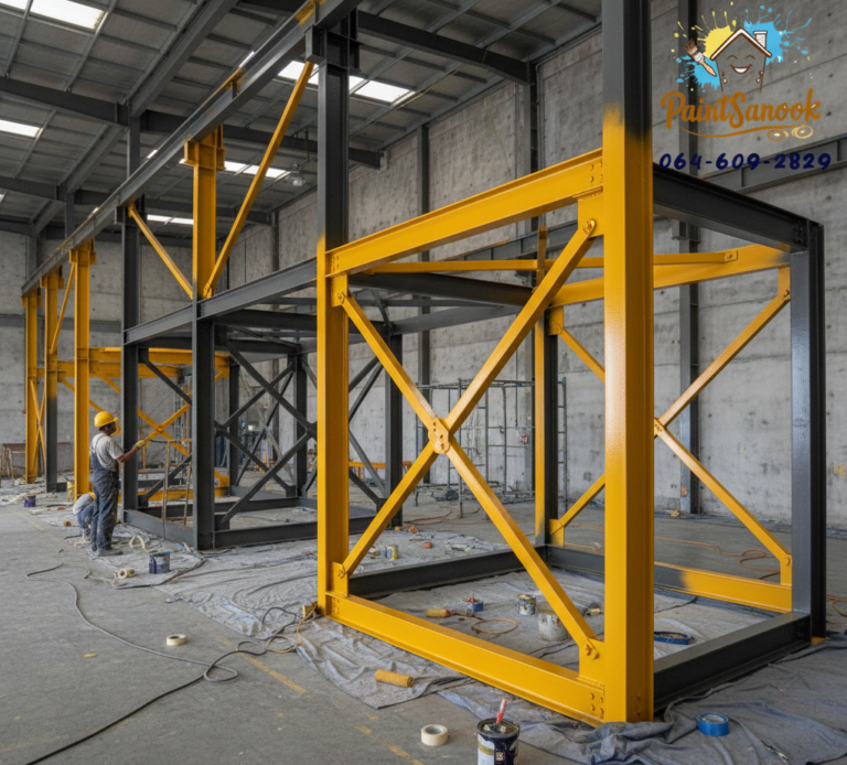 ทาสีเหล็กโครง