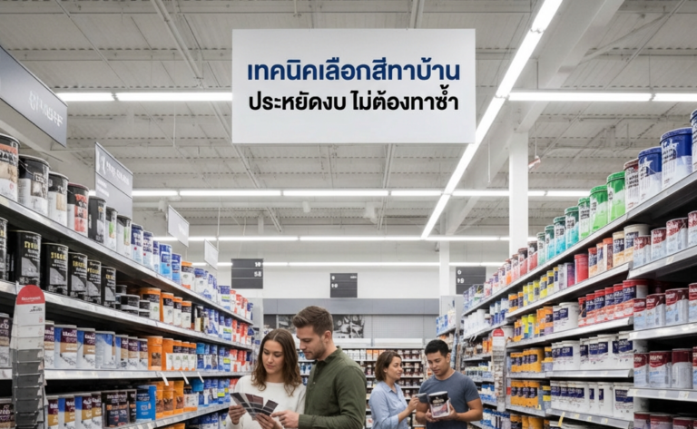 เทคนิคเลือกสีทาบ้าน ประหยัดงบ ไม่ต้องทาซ้ำ