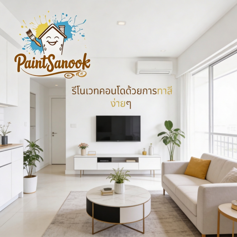 การทาสีห้องคอนโดใหม่